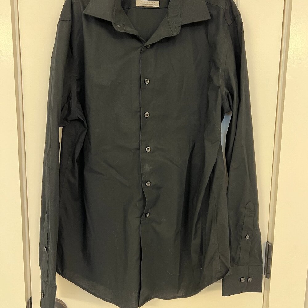 Men's Black Button Casual Shirt